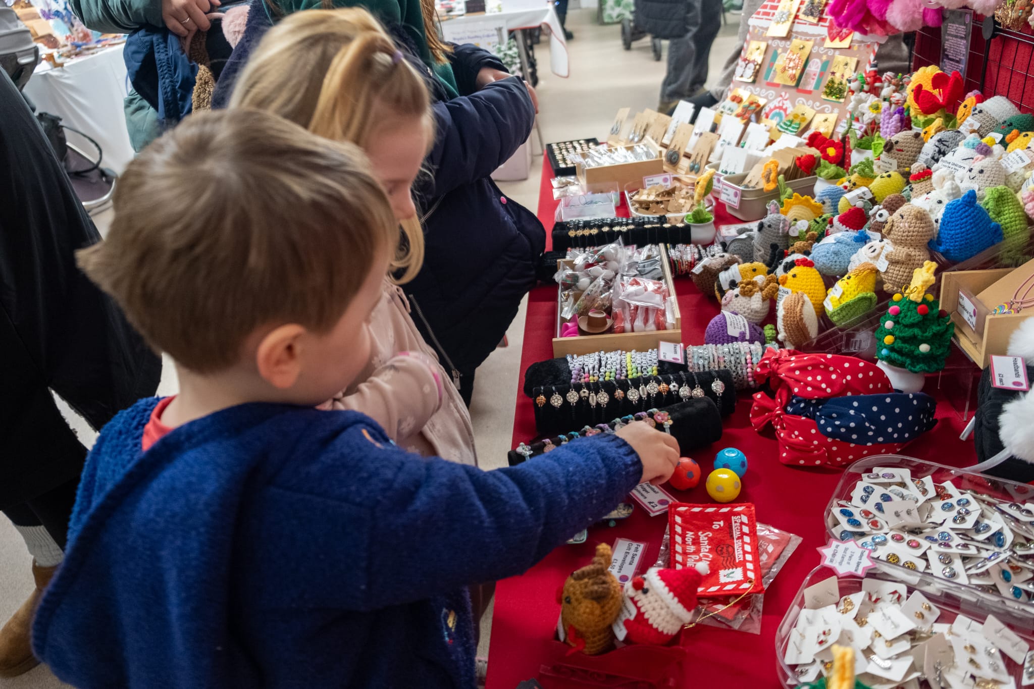 Festive stalls at the Christmas Fair