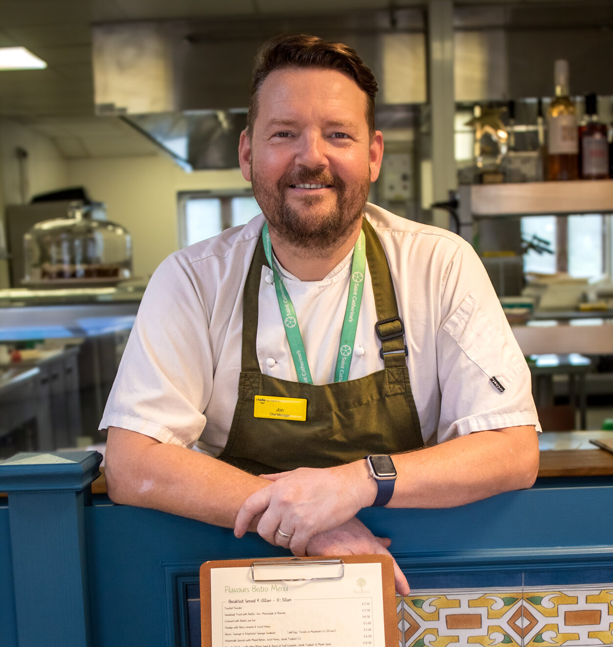 Head Chef Jon in Flavours Bistro, Saint Catherine's