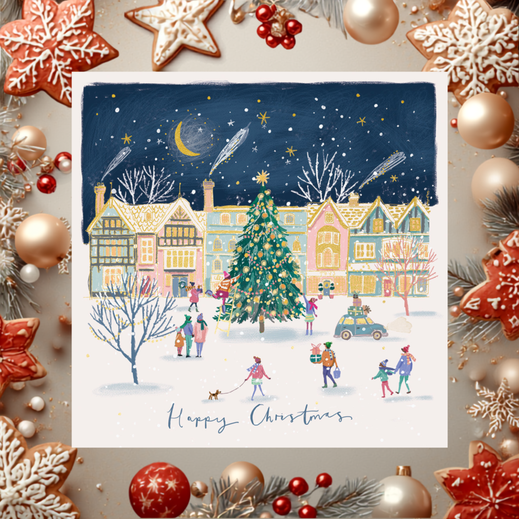 Christmas Village Christmas Card Design