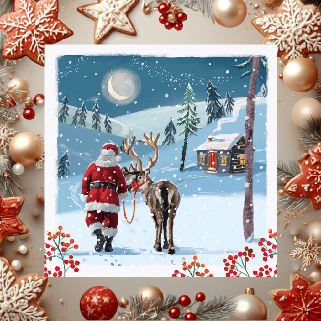 Let's Go Home Christmas Card Design